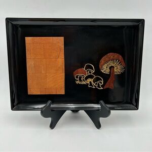 Vintage COUROC Cheeseboard  with Mushroom Design